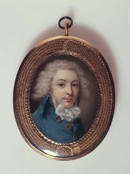 Framed Print : Portrait of a man dressed in blue, c1795. Creator: Abraham Daniel Framed Print : Portrait of a man dressed in blue, c1795. Creator: Abraham Daniel