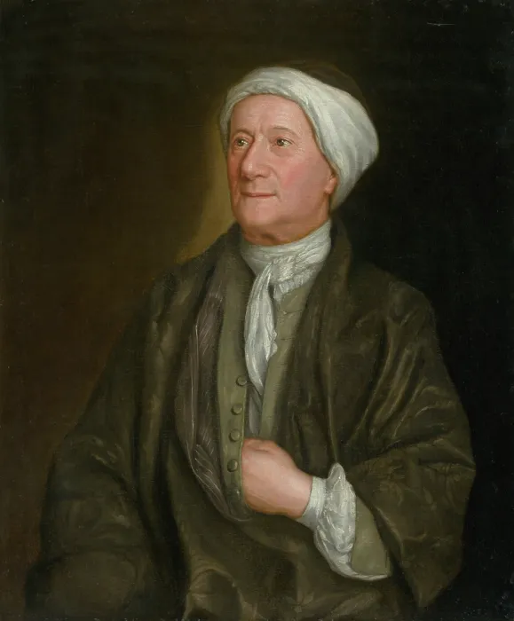 Framed Print : Portrait of a man in a dressing gown, 1730-1740. Creator: John Smibert Framed Print : Portrait of a man in a dressing gown, 1730-1740. Creator: John Smibert