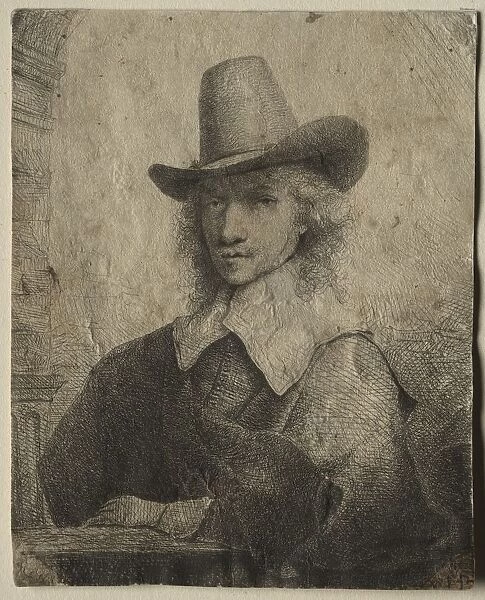 Portrait of a Man with a High Hat, 1642  /  1651. Creator: Ferdinand Bol (Dutch, 1616-1680)