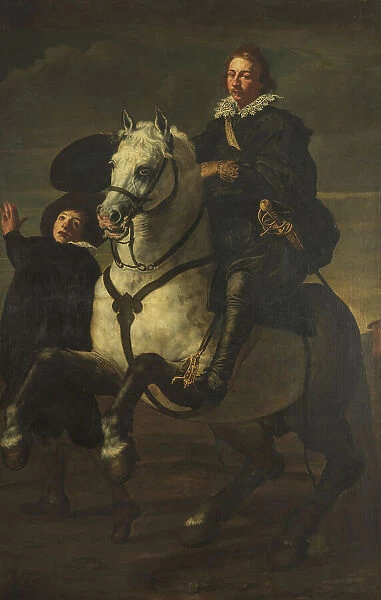 Portrait of a man on horseback, c.1610-c.1620. Creator: Unknown