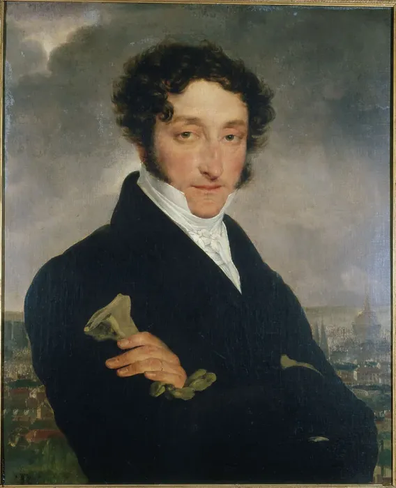 Framed Print : Portrait of a man, formerly identified as Charles Nodier (1780-1877), man of letters, c1830. Creator: Unknown Framed Print : Portrait of a man, formerly identified as Charles Nodier (1780-1877), man of letters, c1830. Creator: Unknown