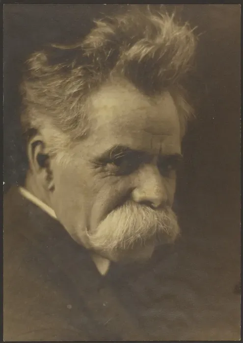 Framed Print : Portrait of a Man with Large Moustache, 1907-1943. Creator: Louis Fleckenstein Framed Print : Portrait of a Man with Large Moustache, 1907-1943. Creator: Louis Fleckenstein