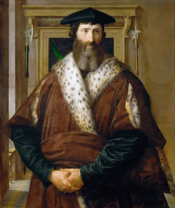 Framed Print : Portrait of a Man (Malatesta Baglione), c. 1535. Artist: Parmigianino (1503-1540) Framed Print : Portrait of a Man (Malatesta Baglione), c. 1535. Artist: Parmigianino (1503-1540)