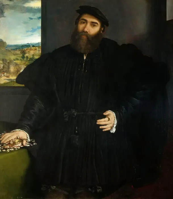 Framed Print : Portrait of a Man (Mercurio Bua), 1530-1535. Creator: Lotto, Lorenzo (1480-1556) Framed Print : Portrait of a Man (Mercurio Bua), 1530-1535. Creator: Lotto, Lorenzo (1480-1556)