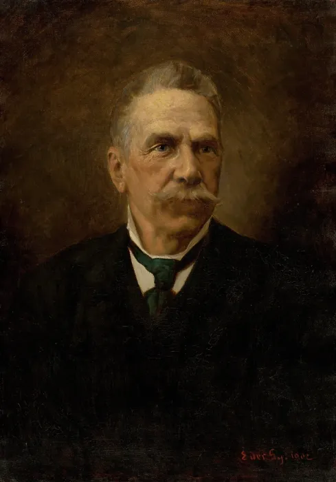 Framed Print : Portrait of a man with a mustache, 1902. Creator: Julius Eder Framed Print : Portrait of a man with a mustache, 1902. Creator: Julius Eder