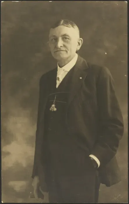 Framed Print : Portrait of a Man with Ornate Watch Fob, 1907-1943. Creator: Louis Fleckenstein Framed Print : Portrait of a Man with Ornate Watch Fob, 1907-1943. Creator: Louis Fleckenstein