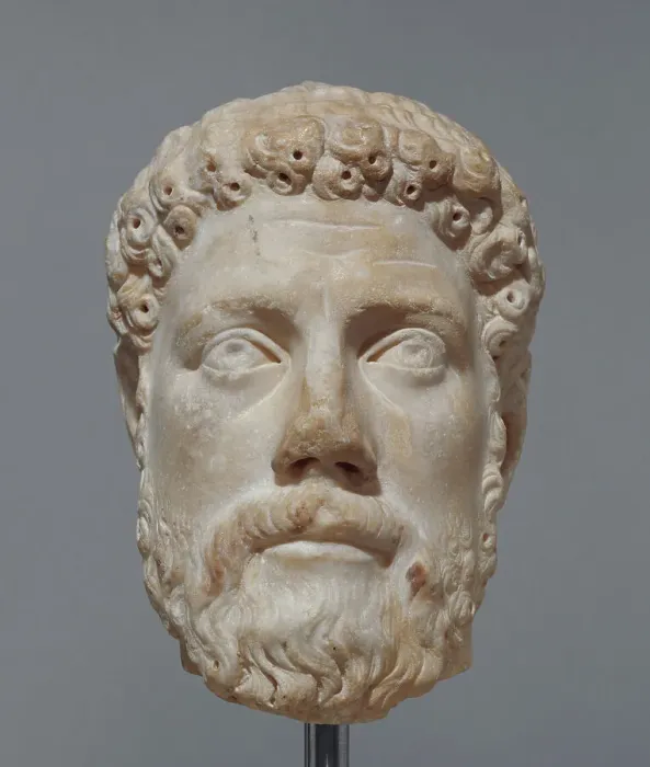 Framed Print : Portrait of a Man, perhaps Periander, 1st-2nd century A.D. Creator: Unknown Framed Print : Portrait of a Man, perhaps Periander, 1st-2nd century A.D. Creator: Unknown