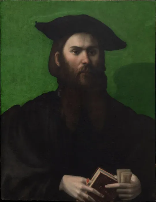 Framed Print : Portrait of a Man with Petrarchino