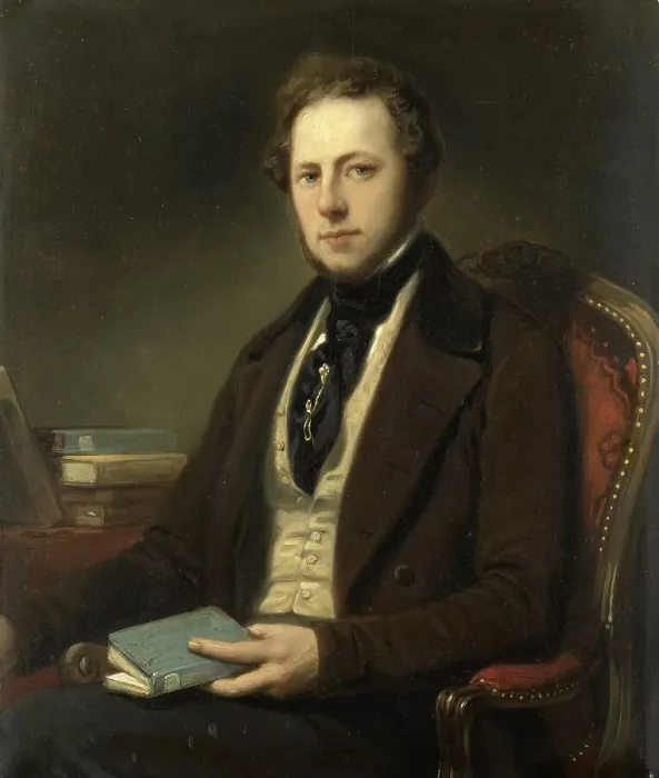 Framed Print : Portrait of a Man, perhaps Petrus Augustus de Genestet (1829-1861), 1830-1860. Creator: Nicolaas Pieneman Framed Print : Portrait of a Man, perhaps Petrus Augustus de Genestet (1829-1861), 1830-1860. Creator: Nicolaas Pieneman
