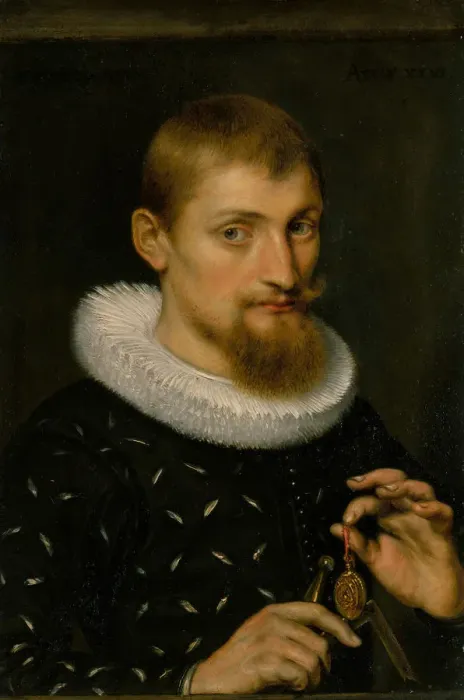 Framed Print : Portrait of a Man, Possibly an Architect or Geographer, 1597. Creator: Peter Paul Rubens Framed Print : Portrait of a Man, Possibly an Architect or Geographer, 1597. Creator: Peter Paul Rubens