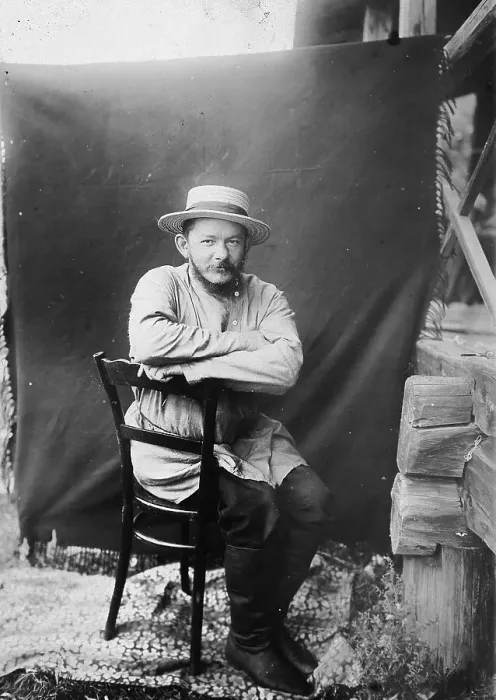 Framed Print : Portrait of a man, possibly the author of the album, 1890. Creator: Unknown Framed Print : Portrait of a man, possibly the author of the album, 1890. Creator: Unknown