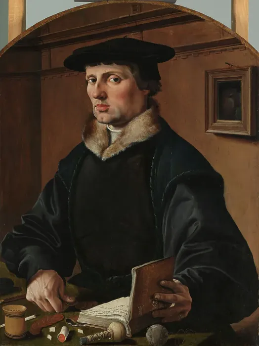 Framed Print : Portrait of a Man, possibly Pieter Gerritsz Bicker, 1529. Creator: Maerten van Heemskerck Framed Print : Portrait of a Man, possibly Pieter Gerritsz Bicker, 1529. Creator: Maerten van Heemskerck