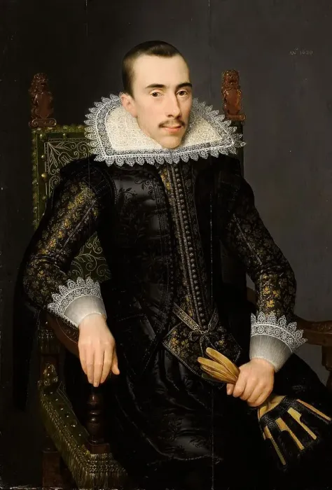 Framed Print : Portrait of a Man, possibly Walterus Fourmenois (1596-1653), 1620. Creator: Salomon Mesdach Framed Print : Portrait of a Man, possibly Walterus Fourmenois (1596-1653), 1620. Creator: Salomon Mesdach