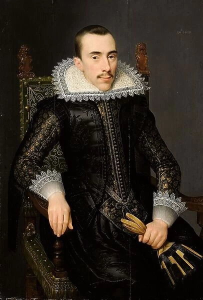 Portrait of a Man, possibly Walterus Fourmenois (1596-1653), 1620. Creator: Salomon Mesdach
