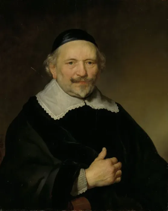 Framed Print : Portrait of a Man, probably Augustijn Wtenbogaert (1577-1655), c.1643. Creator: Govaert Flinck Framed Print : Portrait of a Man, probably Augustijn Wtenbogaert (1577-1655), c.1643. Creator: Govaert Flinck