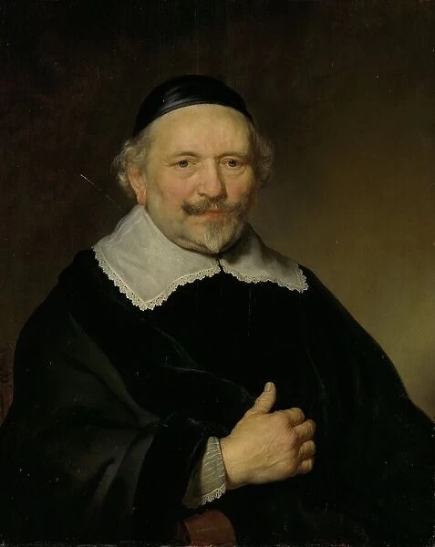 Portrait of a Man, probably Augustijn Wtenbogaert (1577-1655), c.1643. Creator: Govaert Flinck