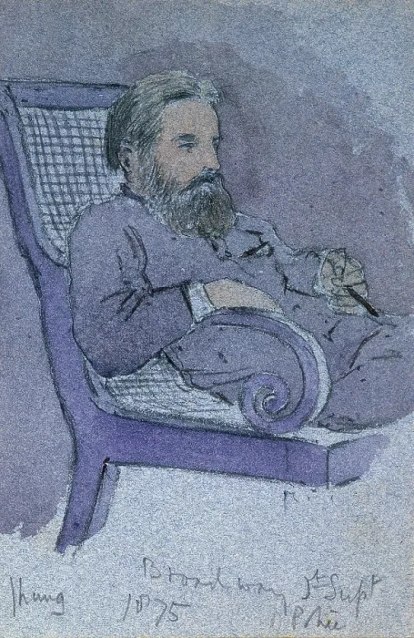 Framed Print : Portrait of man reclining in a chair, c1861-c1869. Creator: Alfred Frederick Pollock Harcourt Framed Print : Portrait of man reclining in a chair, c1861-c1869. Creator: Alfred Frederick Pollock Harcourt
