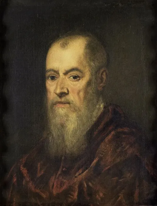 Framed Print : Portrait of a Man with a Red Cloak, 1555-1580. Creator: Jacopo Tintoretto Framed Print : Portrait of a Man with a Red Cloak, 1555-1580. Creator: Jacopo Tintoretto