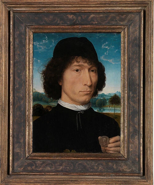 Portrait of a Man with a Roman Medal. Artist: Memling, Hans (1433  /  40-1494)