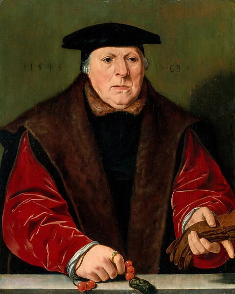 Portrait of a Man with a Rosary, 1545. Creator: Unknown