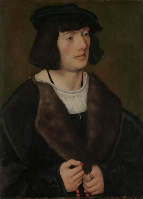 Framed Print : Portrait of a Man with a Rosary, ca. 1508. Creator: Lucas Cranach the Elder Framed Print : Portrait of a Man with a Rosary, ca. 1508. Creator: Lucas Cranach the Elder
