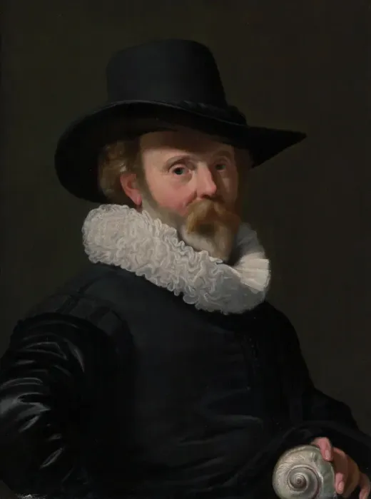 Framed Print : Portrait of a Man with a Shell, ca. 1625-26. Creator: Thomas de Keyser Framed Print : Portrait of a Man with a Shell, ca. 1625-26. Creator: Thomas de Keyser