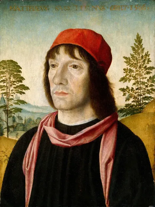 Framed Print : Portrait of a Man, shortly after 1497. Creator: Fra Bartolomeo Framed Print : Portrait of a Man, shortly after 1497. Creator: Fra Bartolomeo
