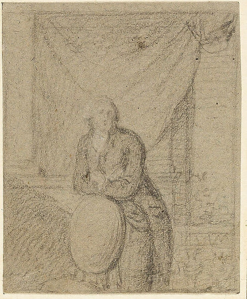 Portrait of a Man Standing in Front of Window, n.d. Creator: Benjamin West