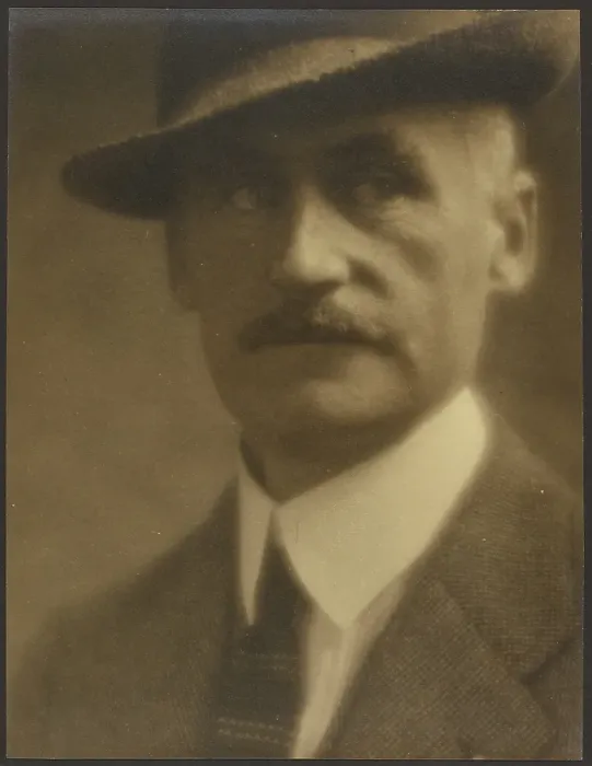 Framed Print : Portrait of a Man with Straw Hat, 1907-1943. Creator: Louis Fleckenstein Framed Print : Portrait of a Man with Straw Hat, 1907-1943. Creator: Louis Fleckenstein