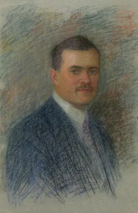 Framed Print : Portrait of a Man, Study, 1916-1917. Creator: Maria Wiik Framed Print : Portrait of a Man, Study, 1916-1917. Creator: Maria Wiik