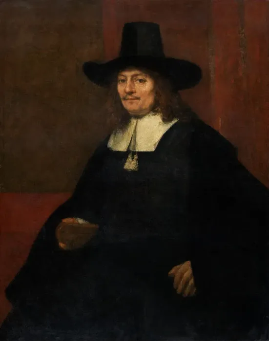 Framed Print : Portrait of a Man in a Tall Hat, c. 1663. Creator: Rembrandt Harmensz van Rijn Framed Print : Portrait of a Man in a Tall Hat, c. 1663. Creator: Rembrandt Harmensz van Rijn