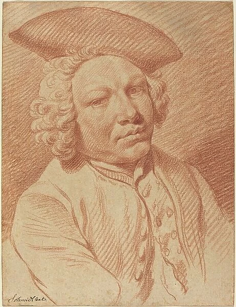 Portrait of a Man in a Tricorn Hat. Creator: Georg Friedrich Schmidt