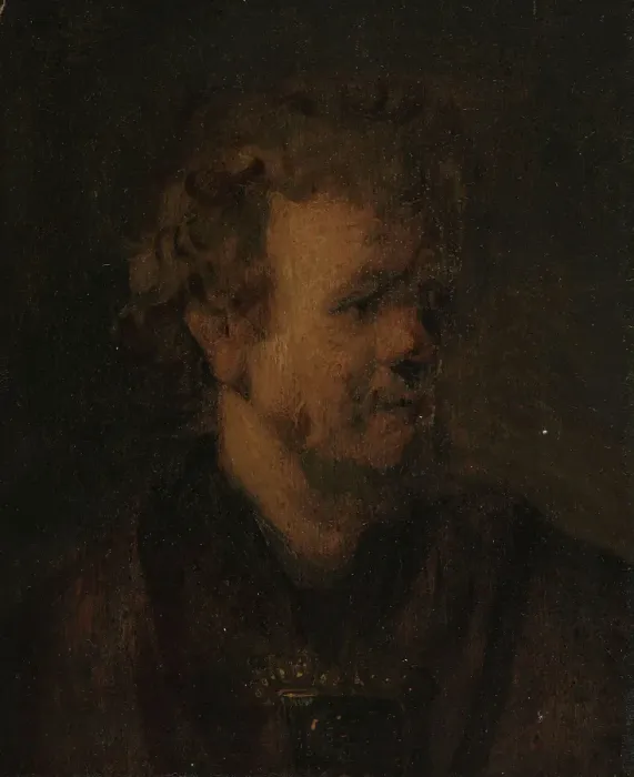 Framed Print : Portrait of a man / Tronie, c1645. Creator: School of Rembrandt van Rijn Framed Print : Portrait of a man / Tronie, c1645. Creator: School of Rembrandt van Rijn