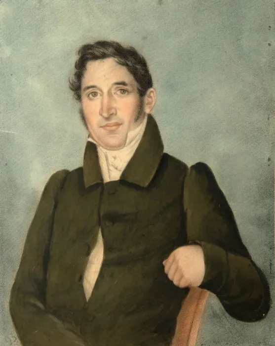 Framed Print : Portrait of a man wearing a frock coat (Poltoratsky), 1820s. Artist: Anonymous Framed Print : Portrait of a man wearing a frock coat (Poltoratsky), 1820s. Artist: Anonymous