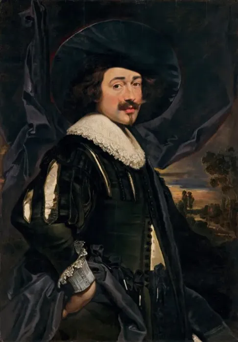 Framed Print : Portrait of a Man in a Wide-Brimmed Hat, early 1630s. Creator: Jan Cossiers Framed Print : Portrait of a Man in a Wide-Brimmed Hat, early 1630s. Creator: Jan Cossiers