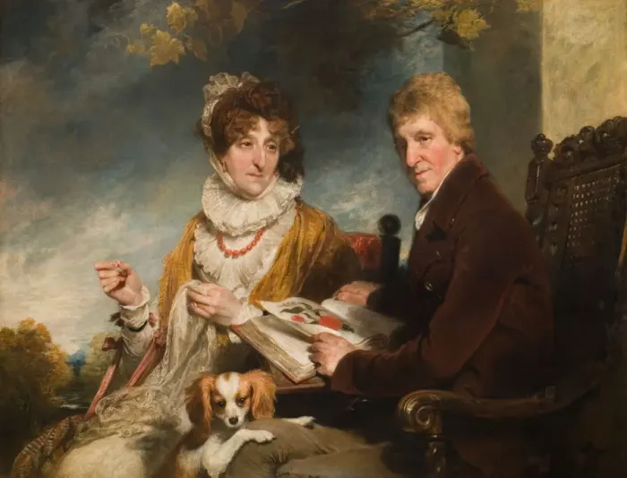 Framed Print : Portrait Of A Man And Woman, 1818. Creator: William Owen Framed Print : Portrait Of A Man And Woman, 1818. Creator: William Owen