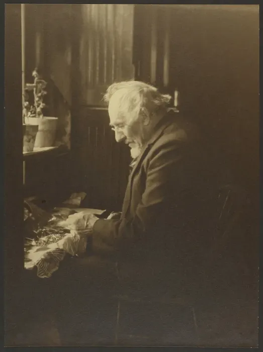 Framed Print : Portrait of a Man Working at Desk, 1895-1943. Creator: Louis Fleckenstein Framed Print : Portrait of a Man Working at Desk, 1895-1943. Creator: Louis Fleckenstein