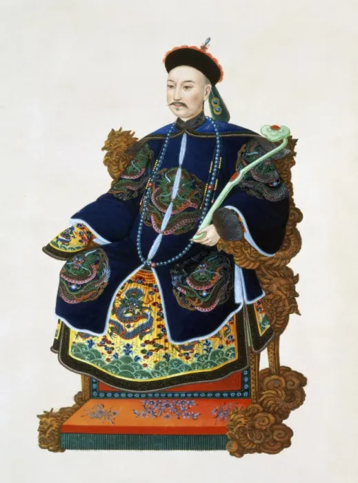 Framed Print : Portrait of a mandarin, China, 19th century Framed Print : Portrait of a mandarin, China, 19th century