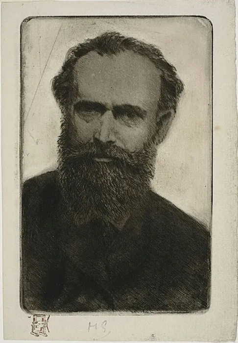 Framed Print : Portrait of Manet, 1880 / 84. Creator: Henri-Charles Guerard Framed Print : Portrait of Manet, 1880 / 84. Creator: Henri-Charles Guerard