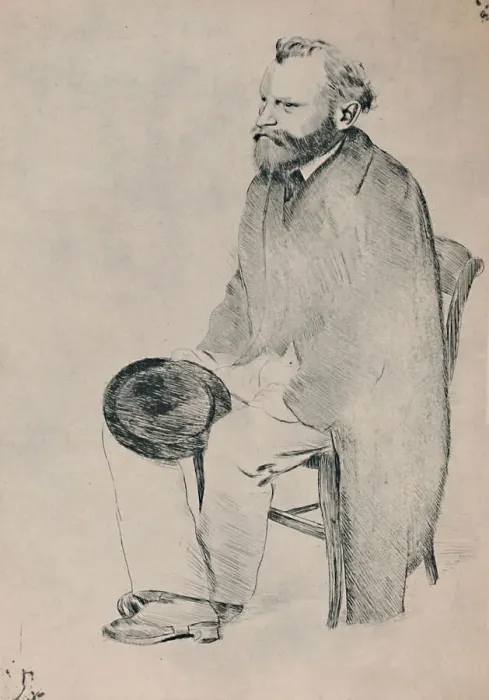 Framed Print : Portrait of Manet Seated, c. 1865, (1946). Artist: Edgar Degas Framed Print : Portrait of Manet Seated, c. 1865, (1946). Artist: Edgar Degas