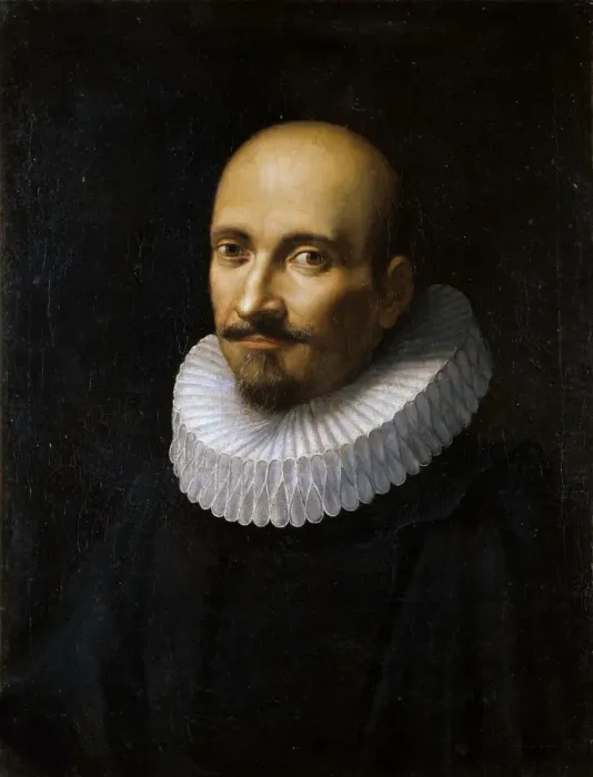 Framed Print : Portrait of Marcello Provenzale 1575-1639, First third of 17th cen Creator: Leoni
