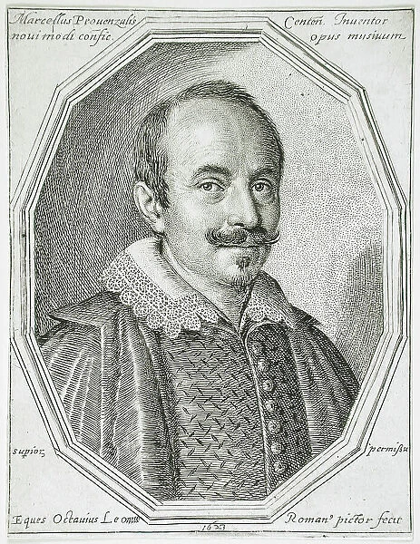 Portrait of Marcellus Provencalus, 1623. Creator: Ottavio Mario Leoni