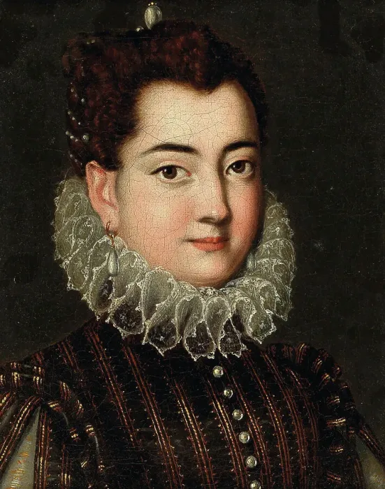Framed Print : Portrait of Marchioness Clelia Farnese (1556-1613), Second half of the16th cen. Creator: Anonymous Framed Print : Portrait of Marchioness Clelia Farnese (1556-1613), Second half of the16th cen. Creator: Anonymous
