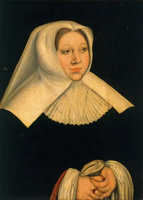 Framed Print : Portrait of Margaret of Austria (1480-1530), ca 1530. Artist: Cranach, Lucas, the Elder (1472-1553) Framed Print : Portrait of Margaret of Austria (1480-1530), ca 1530. Artist: Cranach, Lucas, the Elder (1472-1553)