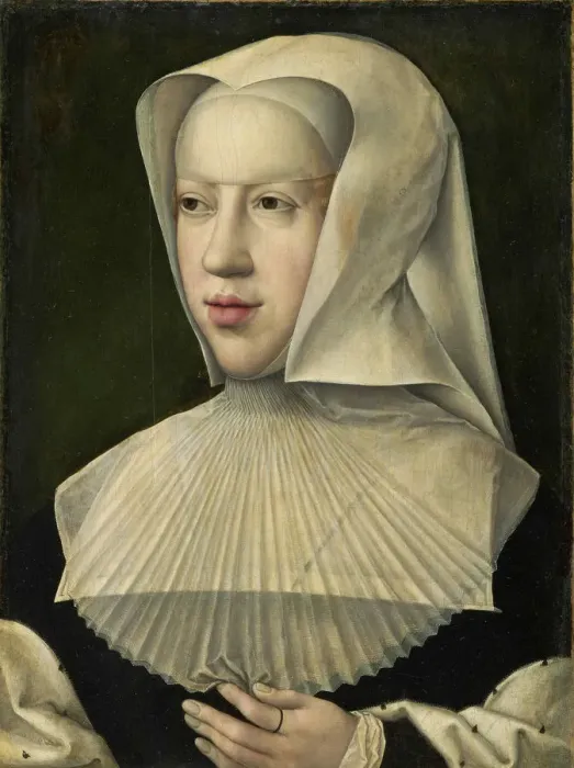 Framed Print : Portrait of Margaret of Austria (1480-1530). Creator: Orley, Bernaert, van (1488-1541) Framed Print : Portrait of Margaret of Austria (1480-1530). Creator: Orley, Bernaert, van (1488-1541)