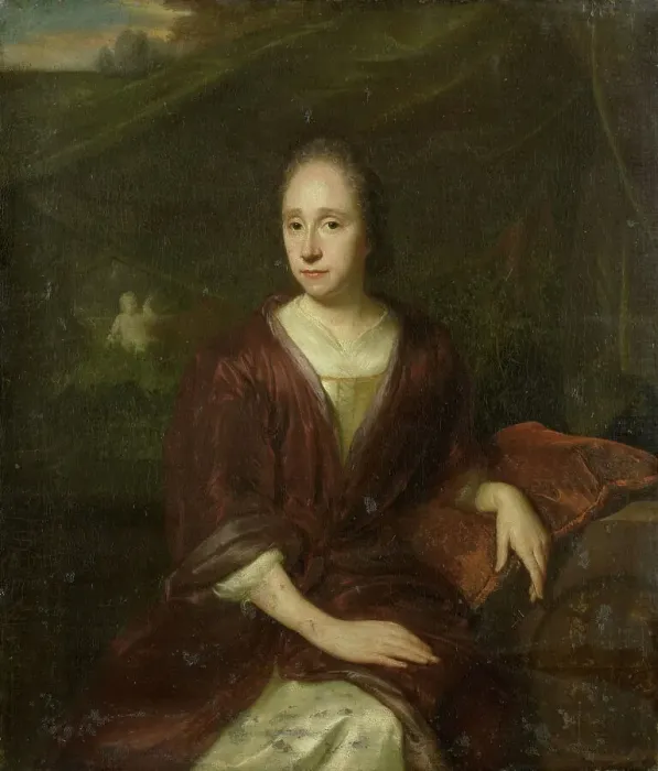 Framed Print : Portrait of Margaretha Nelis (1652-17050, second wife of Casparus Commelin, 1693-1704. Creator: David van der Plas) Framed Print : Portrait of Margaretha Nelis (1652-17050, second wife of Casparus Commelin, 1693-1704. Creator: David van der Plas)