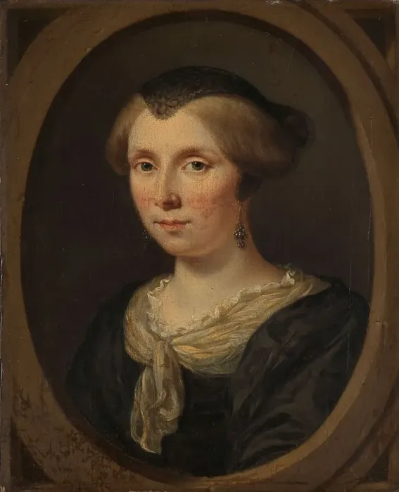Framed Print : Portrait of Margaretha Verkolje, Wife of Reinier Couturier, 1682. Creator: Jan Verkolje Framed Print : Portrait of Margaretha Verkolje, Wife of Reinier Couturier, 1682. Creator: Jan Verkolje