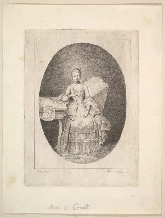 Framed Print : Portrait of Marguerite Le Comte, 1764. Creator: Claude Henri Watelet Framed Print : Portrait of Marguerite Le Comte, 1764. Creator: Claude Henri Watelet