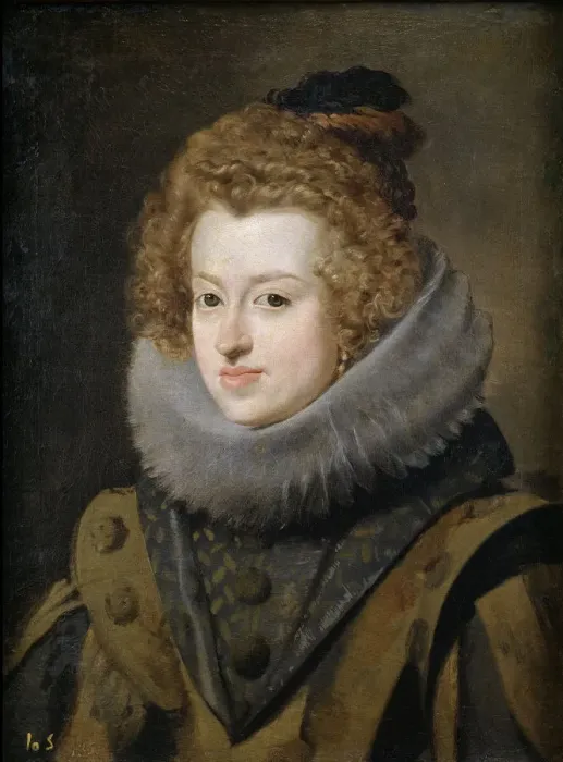 Framed Print : Portrait of Maria Anna (1606-1646), Infanta of Spain, c. 1630. Artist: Velazquez, Diego (1599-1660) Framed Print : Portrait of Maria Anna (1606-1646), Infanta of Spain, c. 1630. Artist: Velazquez, Diego (1599-1660)
