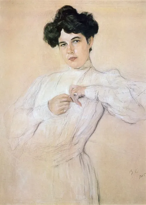 Framed Print : Portrait of Maria Botkina, 1905. Artist: Valentin Serov Framed Print : Portrait of Maria Botkina, 1905. Artist: Valentin Serov